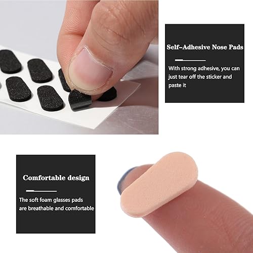 Miniatura 5 de Almohadillas de nariz autoadhesivas de espuma para ojos, almohadillas de nariz antideslizantes para gafas de sol, gafas de niños, 16 pares (color de