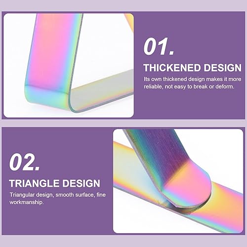 Miniatura 6 de Yardwe Clips para mantel, paquete de 6 clips de acero inoxidable para mantel a prueba de óxido y antideslizante para mantel para el hogar, cocina,