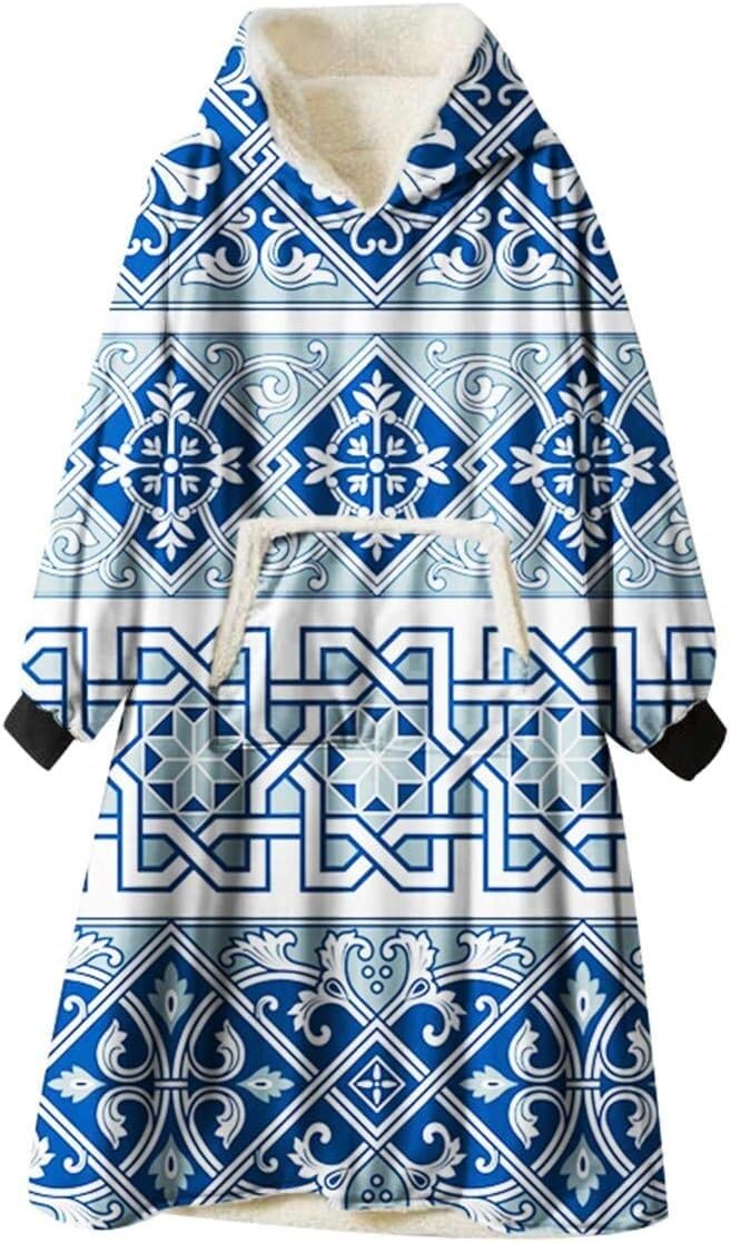 Couverture à capuche extra-large confortable adulte sweat géant plaid à manches universel