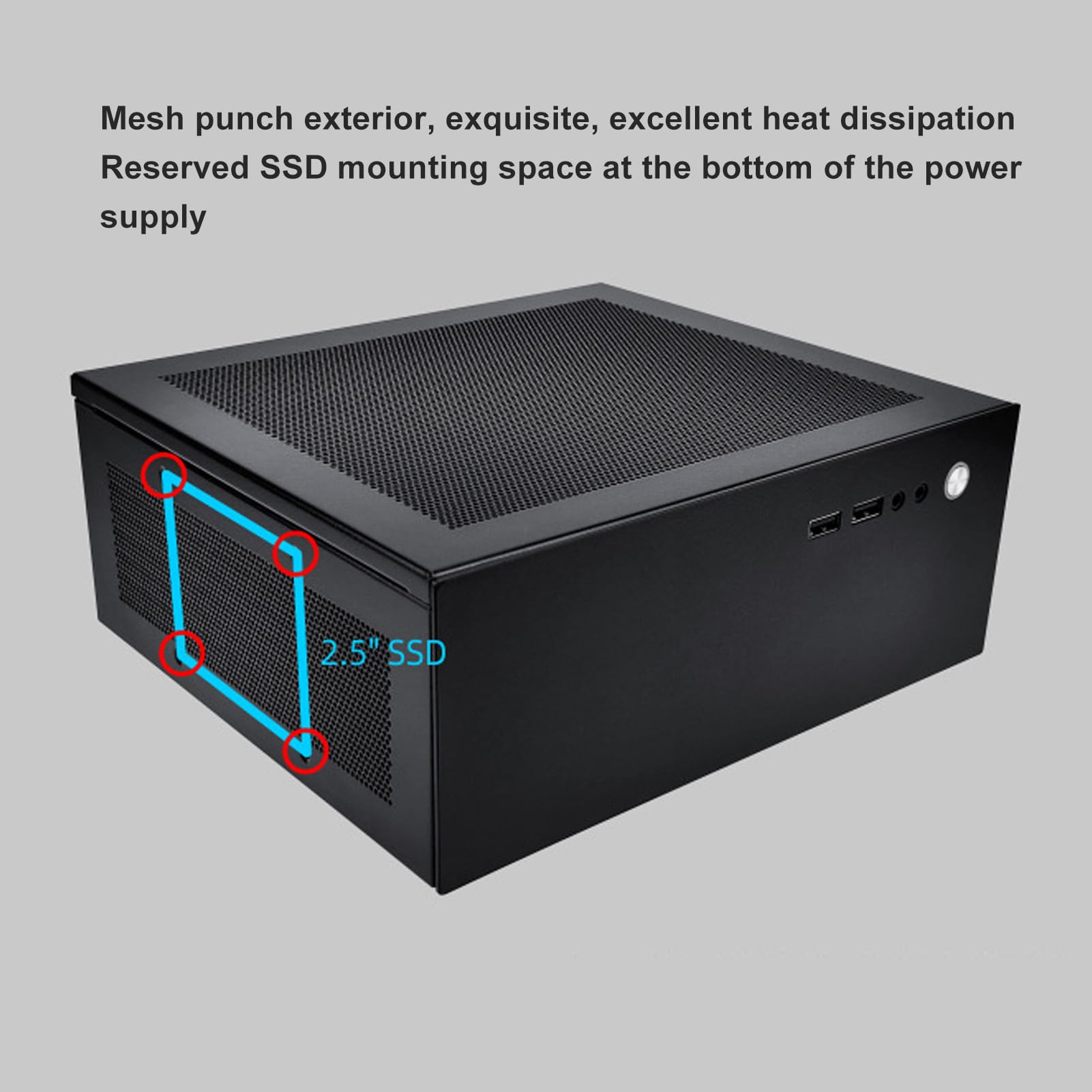 Amazon.co.jp: 小型ITX PCケース、スチール製マイクロITXケース