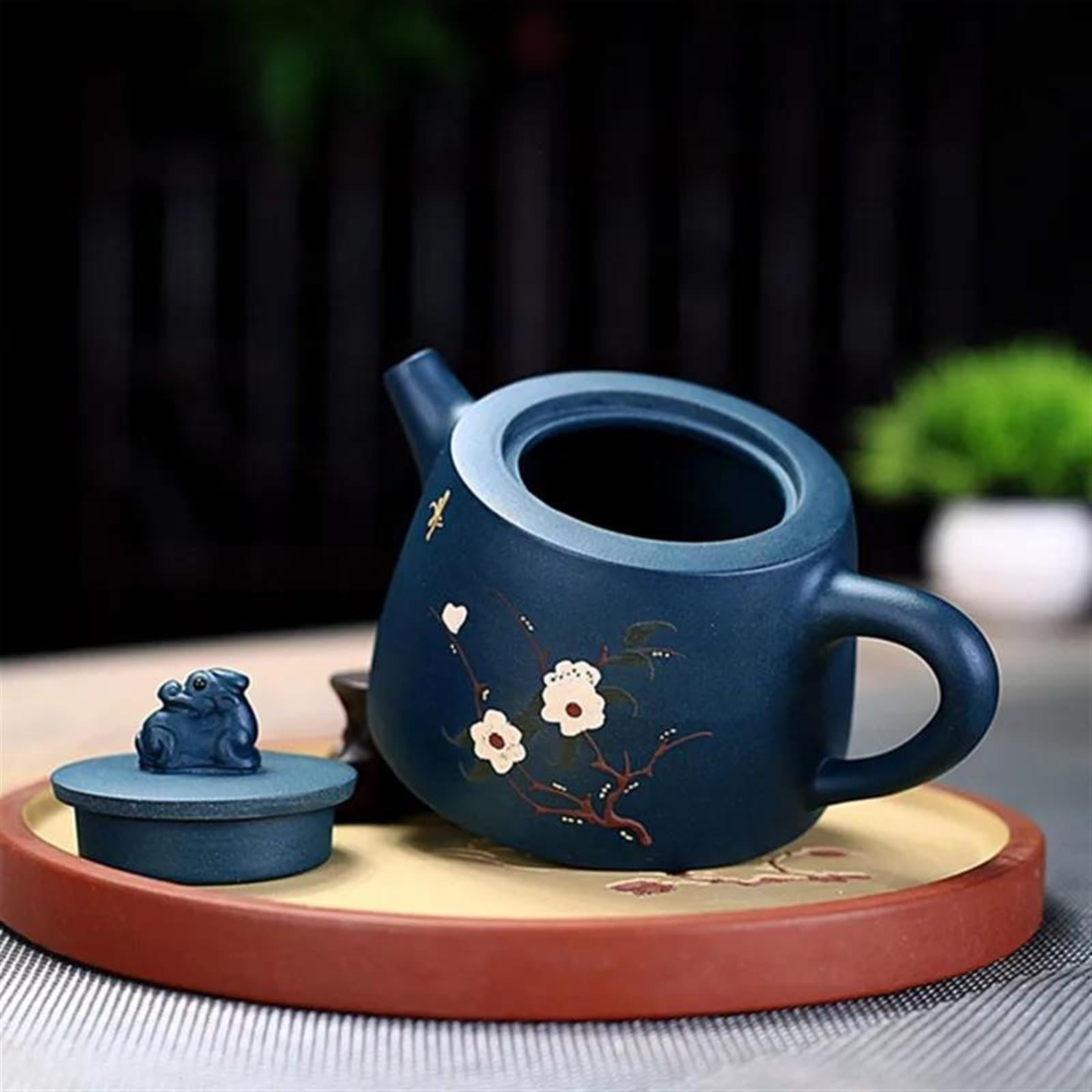 Service à thé pour adultes, en terre cuite brute, fait main, personnalisé et authentique, avec théière Tie Guanyin Pu'er chinoise de Yixing, filtre en argile violette, 200 ml, service à thé portable