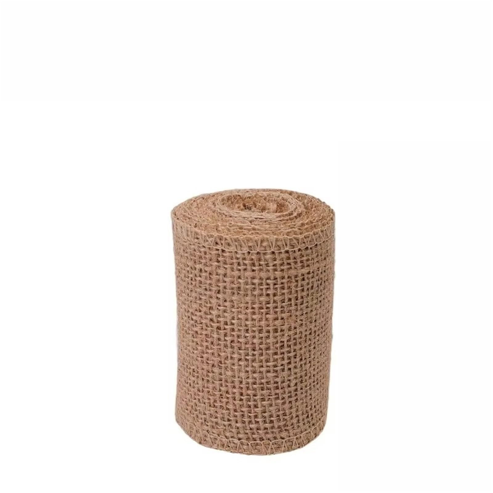 Hessian Roll 2-6M Natural Burlap Fabric Jute Craft Ribbon Hessian Lace 3/5/7.5/10/15cm for Wrapping Projects Wedding Home Decor(Width-7.5cm,6M-(3roll))