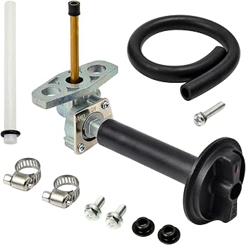 Fuel Valve Petcock with Lever Screw Fit for Honda Recon 250 TRX250, Honda Rancher TRX350, Honda Rancher TRX420, Honda Foreman TRX450, Honda Foreman Rubicon TRX500FA, Fuel Tank Switch Valve Part