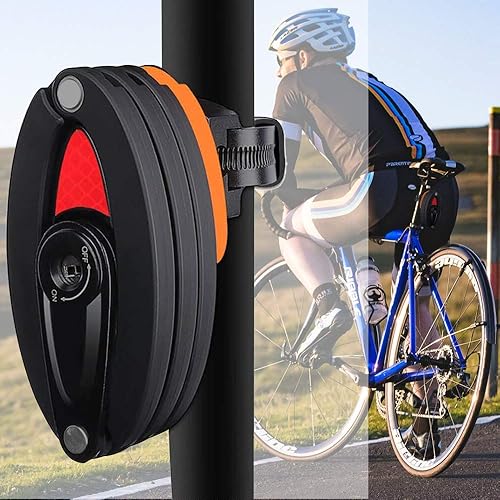 Miniatura 4 de WOTOW Candado plegable para bicicleta, de acero resistente, con soporte de montaje, cerradura de bicicleta antirrobo de 35 pulgadas con 3 llaves