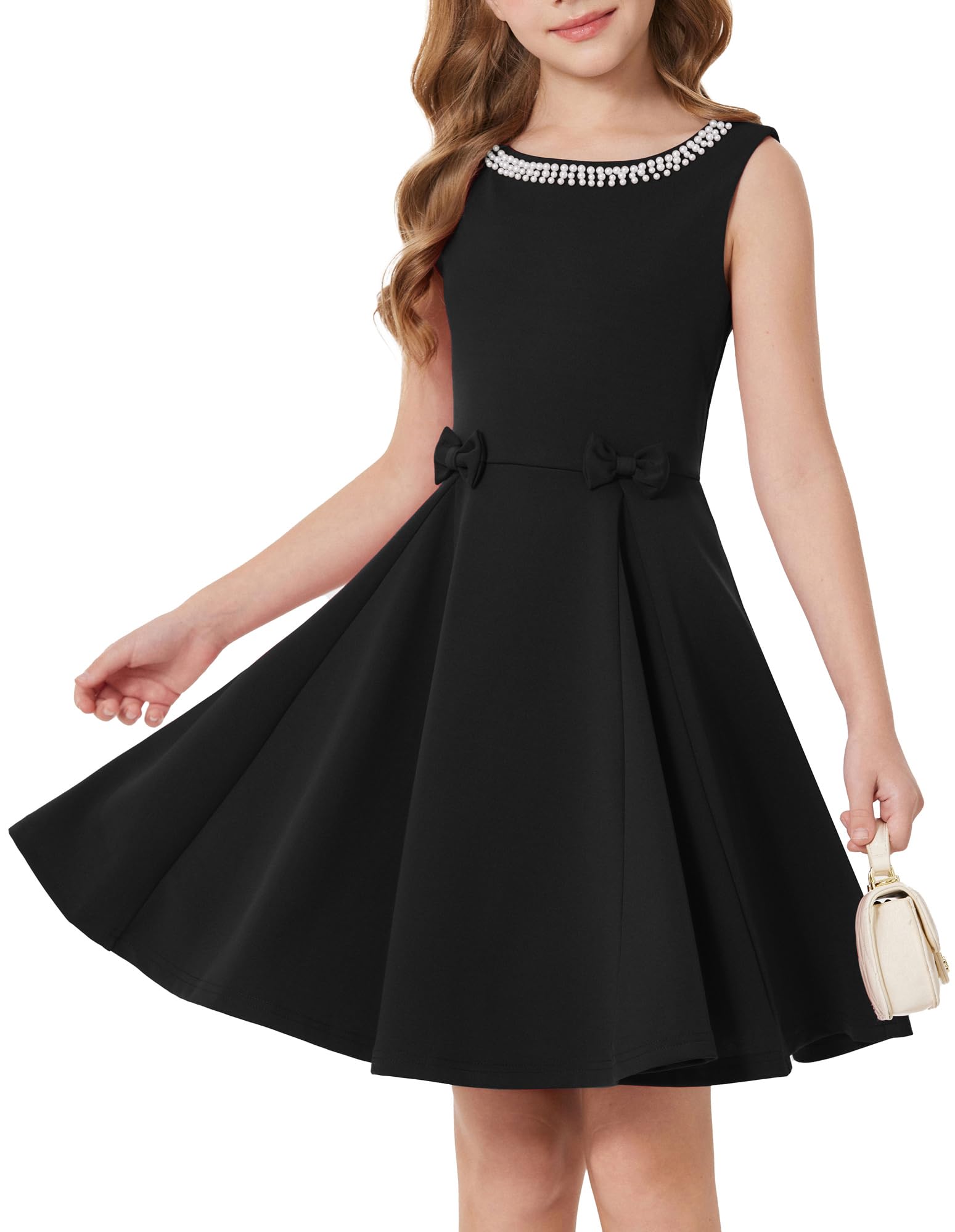 Girls Princess Dress Summer Sleeveless Round Neck A Line Birthday Party Wedding Dresses for Kid