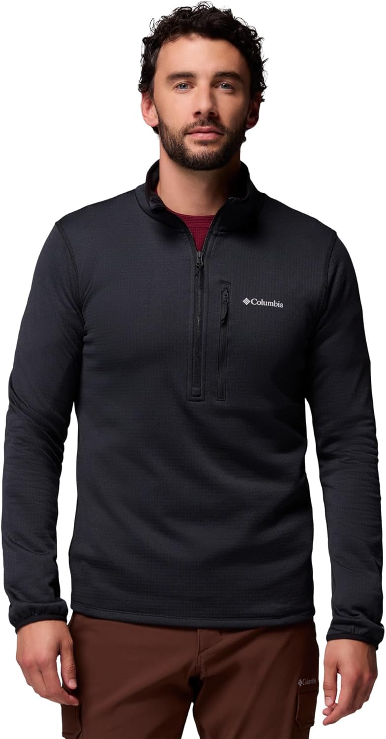 Columbia mens Essential Hike Grid Fleece Half Zip