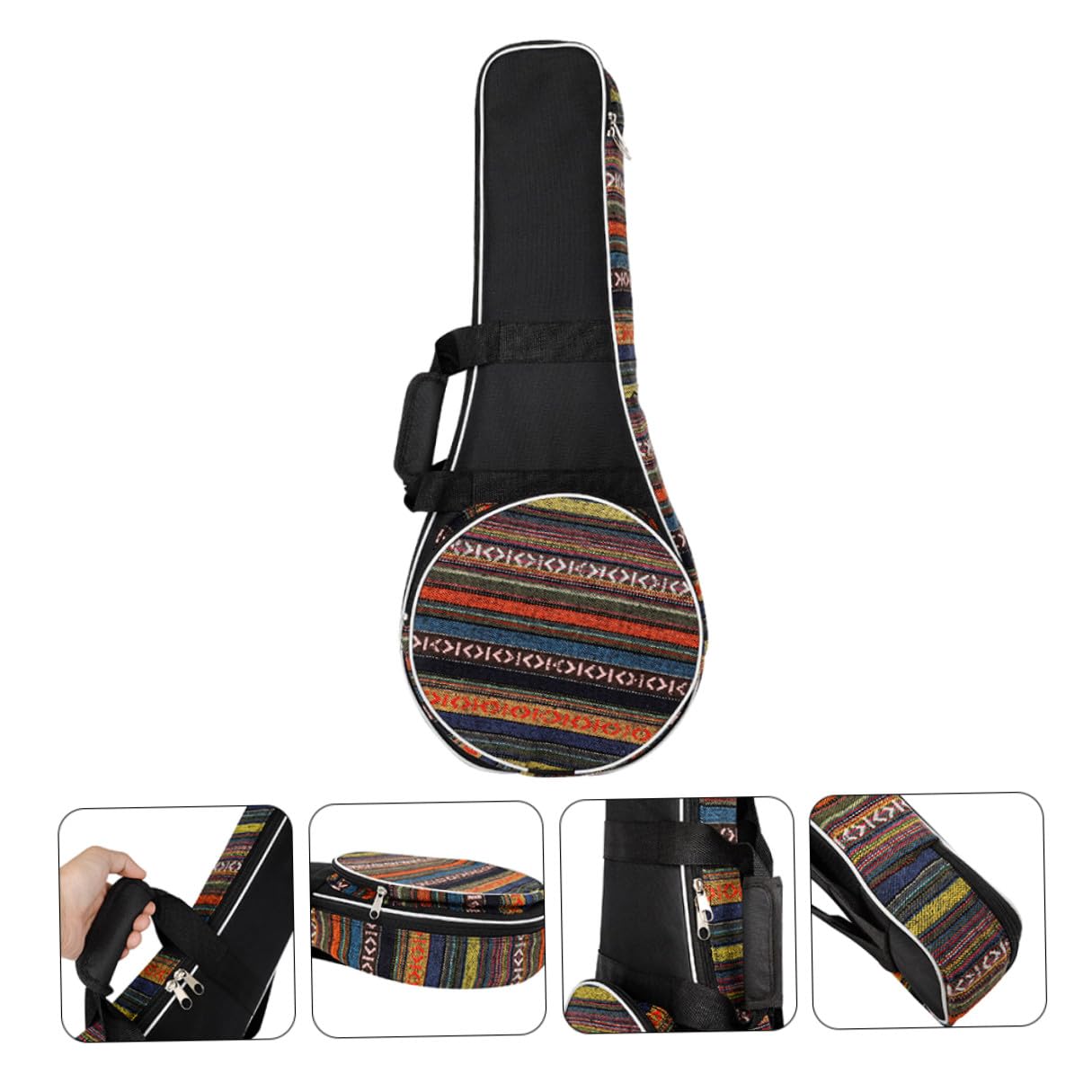 Zaino Musicale per Mandolino Stile Nazionale con Imbottitura Spessa Borsa da Trasporto Protettiva e Doppia Funzione Spalla e Mano per Musicisti in Viaggio