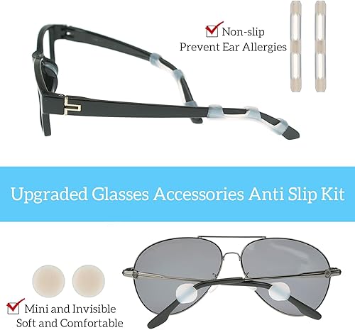 Miniatura 7 de Kit de reparación de lentes de ojo, kit de reparación de lentes mejorado con tornillos (oro y plateado), destornillador de anteojos 5 en 1,