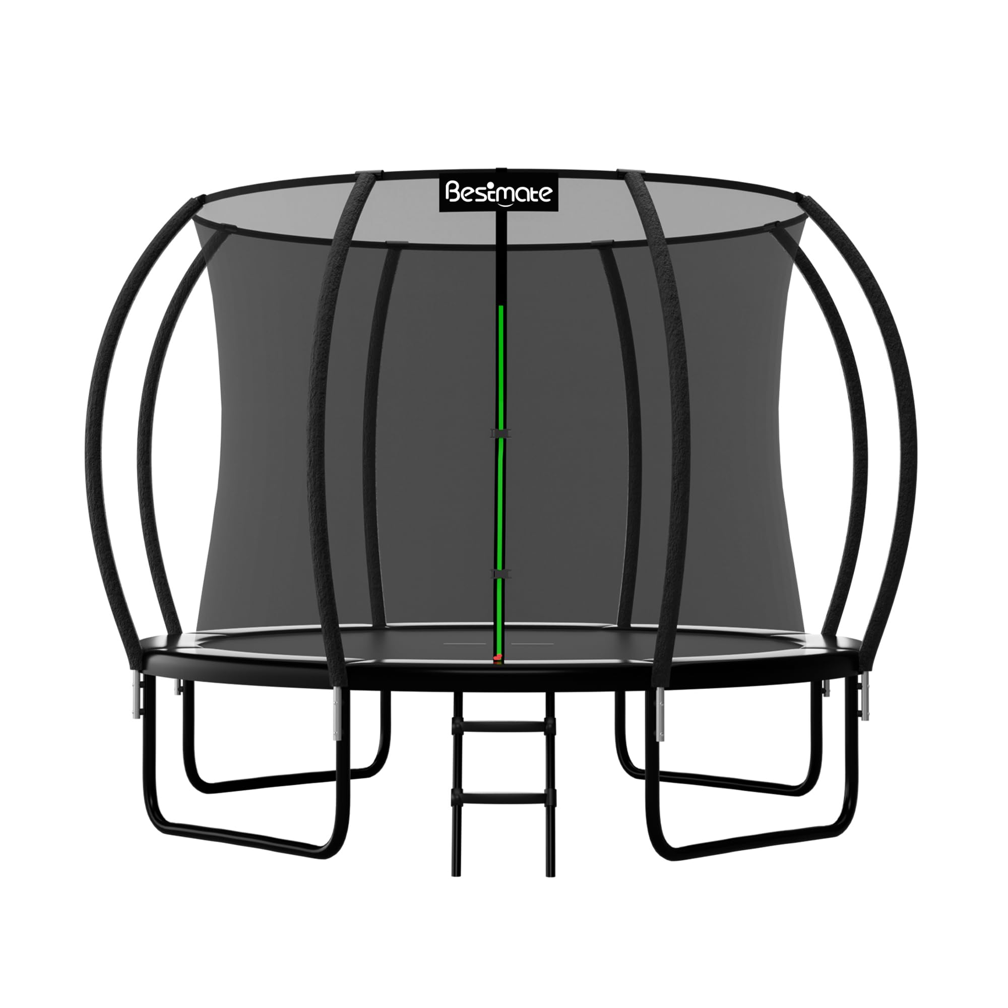 Bestmate 8FT 10FT 12FT 14FT Outdoor Trampoline for Kids Adults, ASTM Approved Backyard Large Trampolines with Safety Net and Ladder - 1