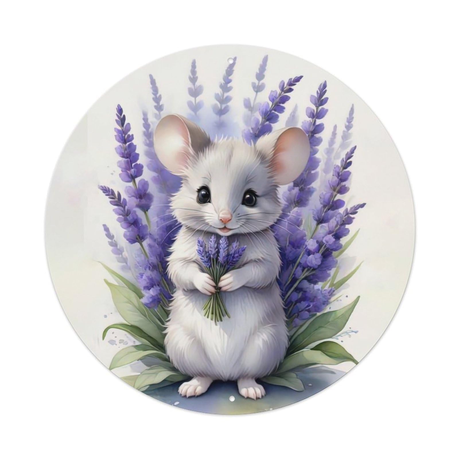 Animal Artwork Cute Mice Vintage Metal Tin Sign Plaque Wall Decor for Cafe, Club Bar, Office, Garden Metal Poster 8x8Inch