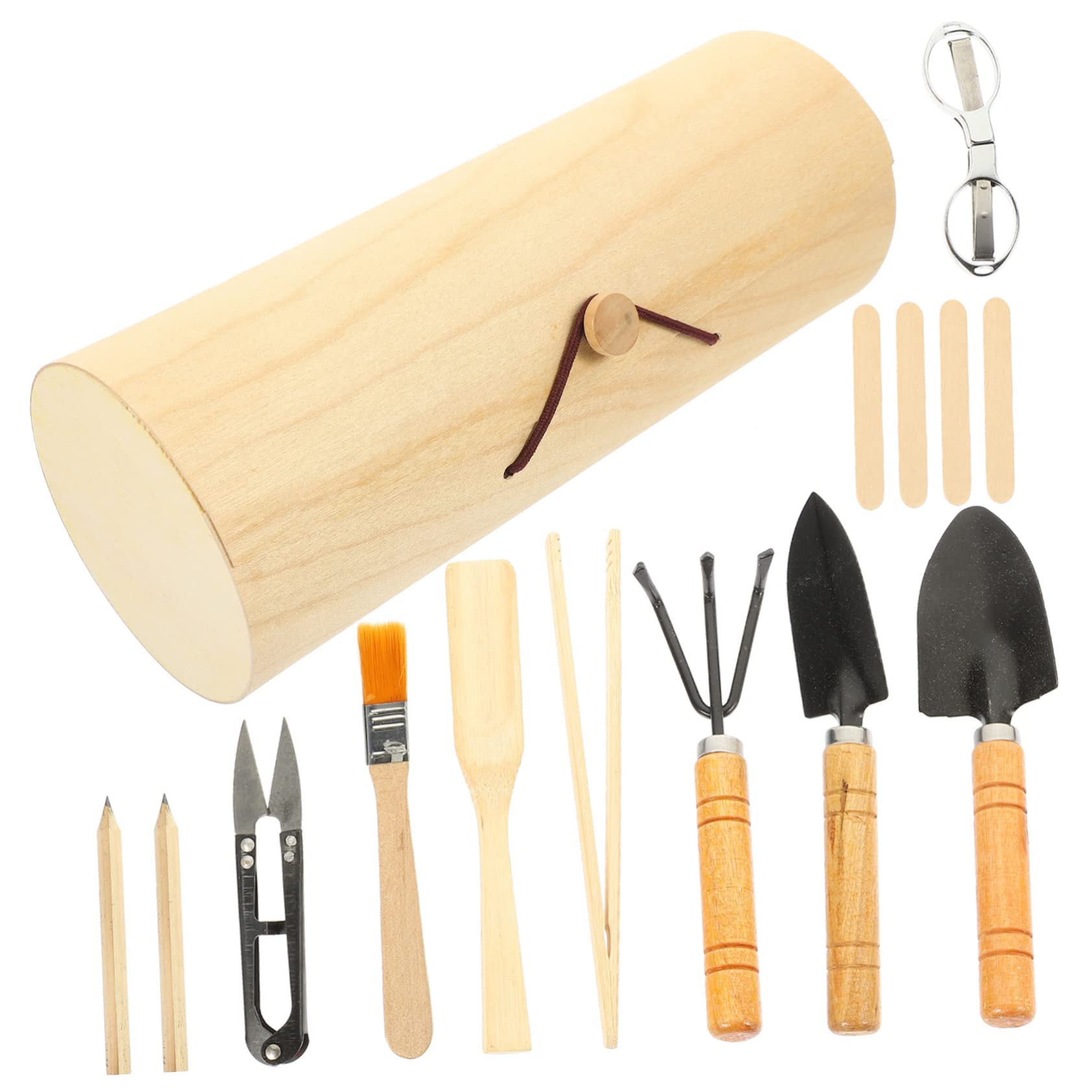 HappySeed Kit D'outils Pour Bonsai 13 Pièces Avec Sac De Rangement Pratique - Mini Outils De Jardinage Pour Les Plantes D'intérieur Et Une Culture