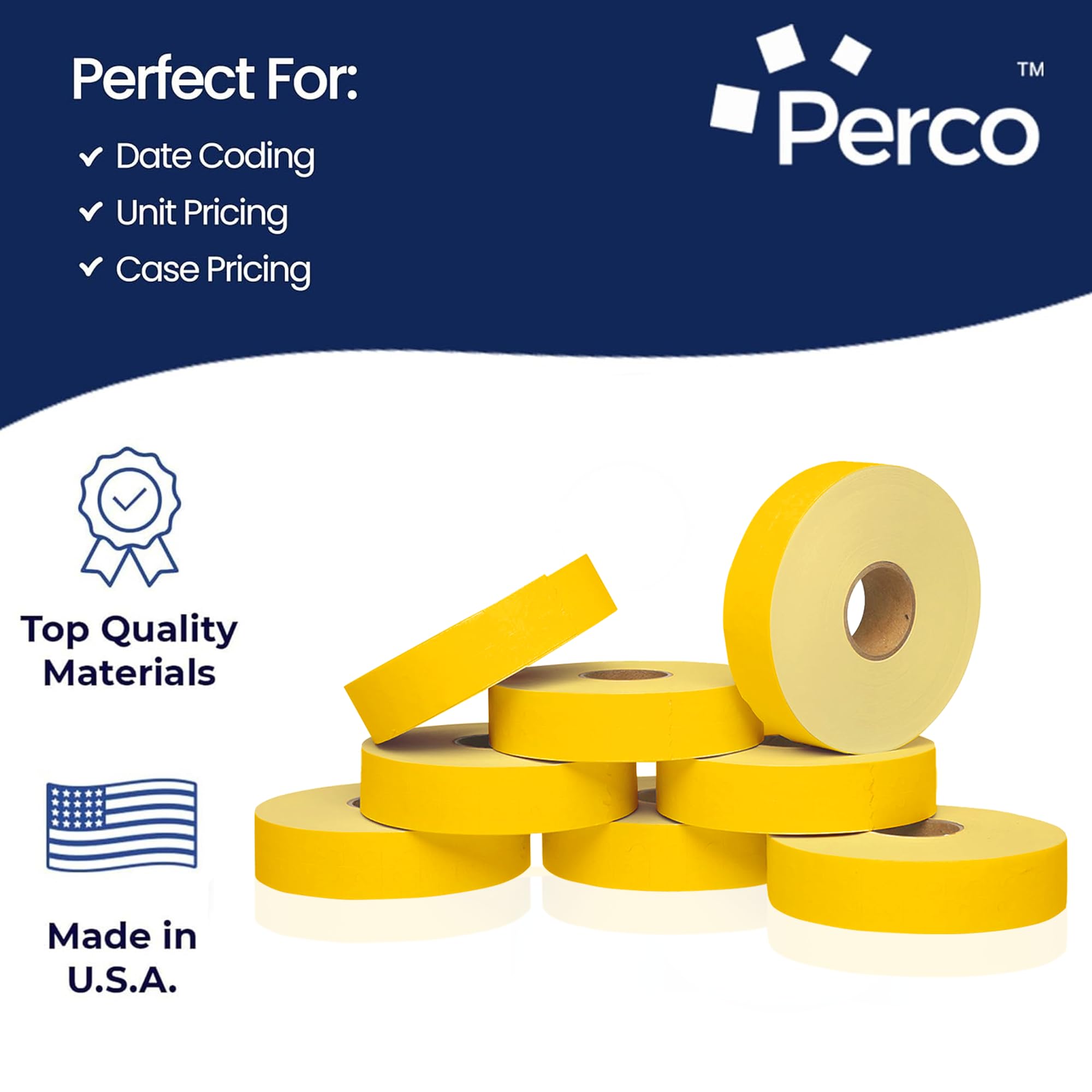 Lot de 24 rouleaux de 60 000 étiquettes de prix Jaune pour pistolet à prix Monarch 1131