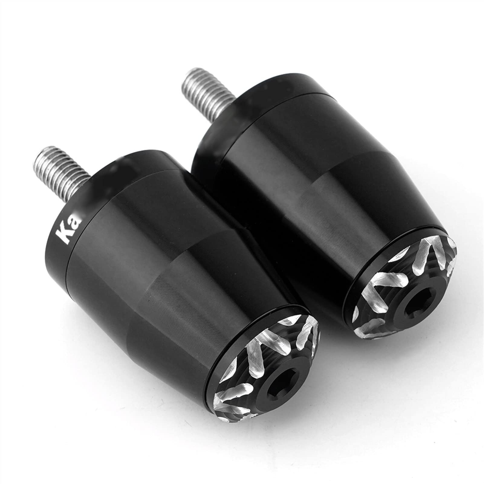 Bouchon équilibré de guidon de moto anti-vibration en aluminium noir rigide pour Kawasaki