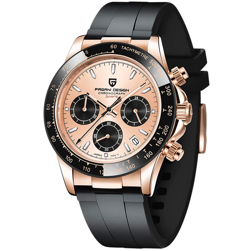Pagani Design Men’s Watches Full Stainless Steel Analogue Quartz Wrist Watch for Men Daytona Homage Luxury Waterproof Dress Wristwatch Auto Date (B08B184FXF) Amazon Price History, Amazon Price Tracker