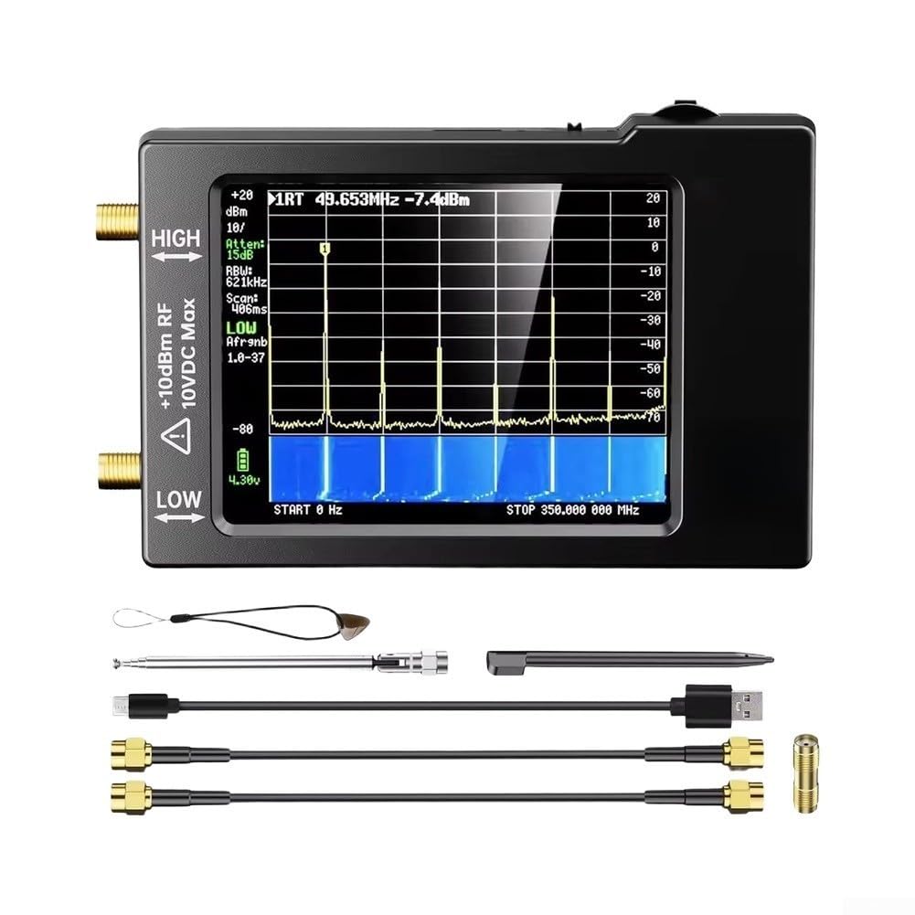 Analizador de para espectro Portátil 0.1-350MHz con para esd