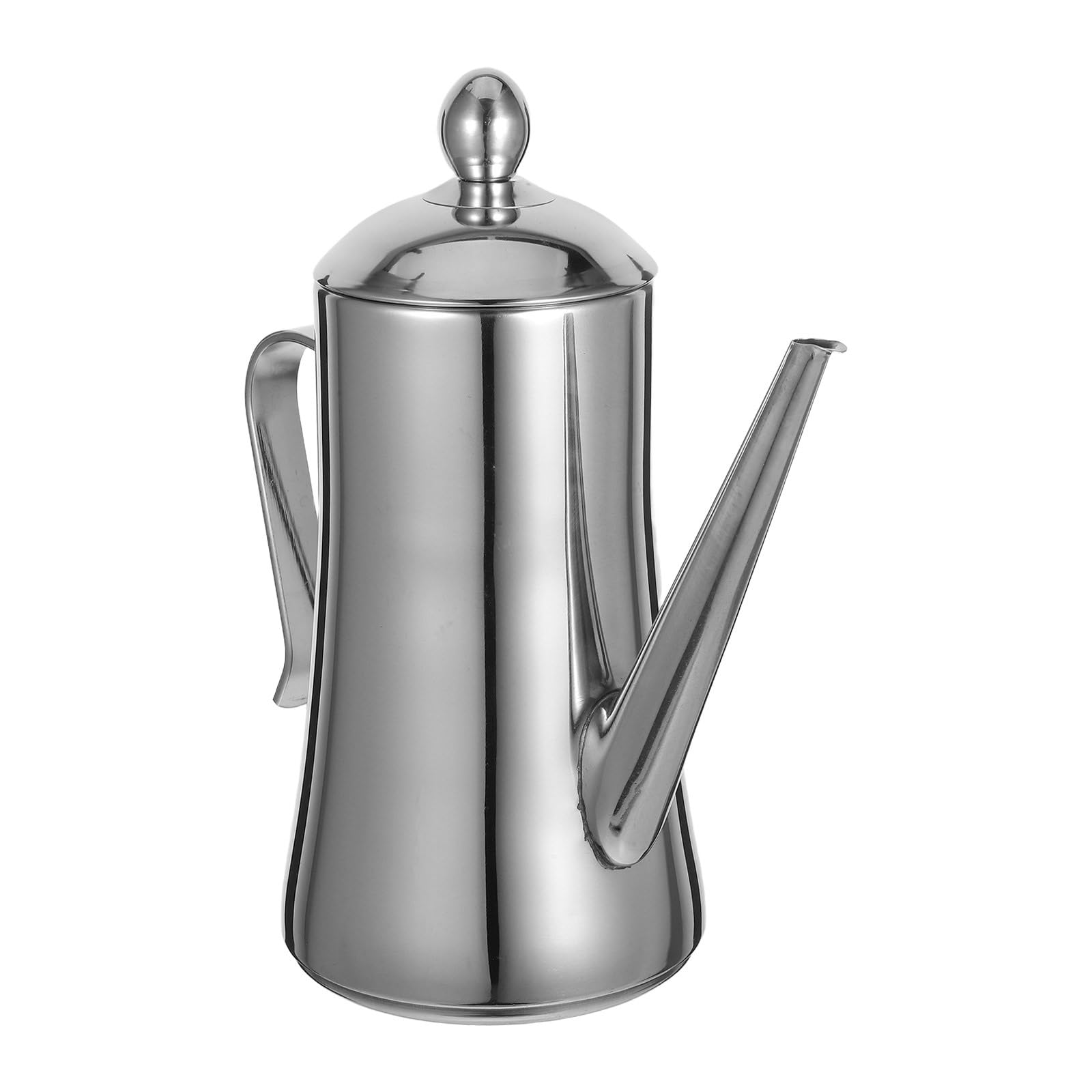 Luxshiny Stainless Steel Oil Dispenser Bottle 44Oz with Polished Anti-Leak Spout and Cover for Kitchen Vinegar Soy Sauce and Cooking Liquids