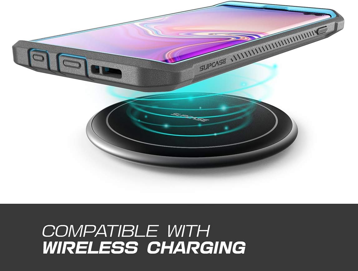 SUPCASE Unicorn Beetle Pro Series Designed for Samsung Galaxy Full-Body Dual Layer Rugged with Holster & Kickstand Without Built-in Screen Protector (Blue) - Fits S10 Plus Case (2019 Release)