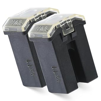 2 PCS 927-1080 80 Amp Pal 3 Cartridge Fuse Replacement for Ford for Toyota for Subaru for Nissan for Chrysler for Infiniti for Lexus Replace 9271080 XR8T-14A094-BA 68021185AA 82211AJ81A 90982-08305