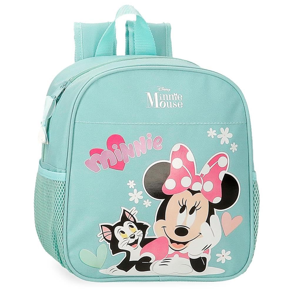 Disney Joumma Minnie & Figaro Mochila Preescolar Adaptable a Carro Azul 21x25x10 cms Poliéster 5,25L