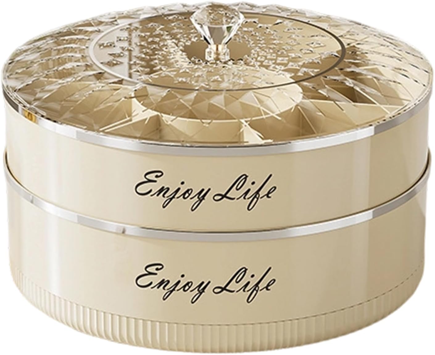 Snack Tray | 7 Compartment Tray - Snack Storage Box with Lid and Handle | for Parties, Picnics, Weddings, Receptions, Fruit, Nuts, Storage