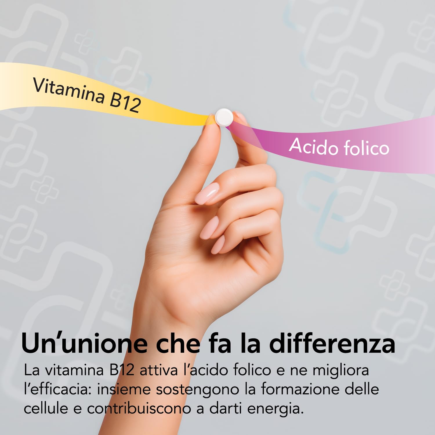 Acido Folico 400 μg Con B12 160 Compresse PiùLife, 1 Al Giorno, Folina Integratore Acido Folico E Vitamina B12, Energia Contro Stanchezza E Affaticamento, Mamma