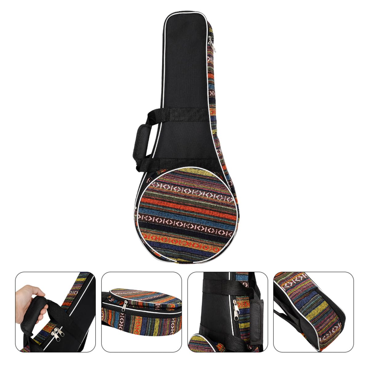 Abaodam Borsa per Mandolino Nazionale in Materiale Resistente e Spesso, Zaino Musicale Imbottito Manico, Borsa Porta Strumenti a Mano per Viaggi e Trasporto Comodo
