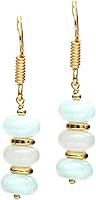Vista 25 de Gempires Lightweight Beaded Earrings Handmade Gemstone Jewelry Hypoallergenic Gold Plated Dangling Earrings For Women