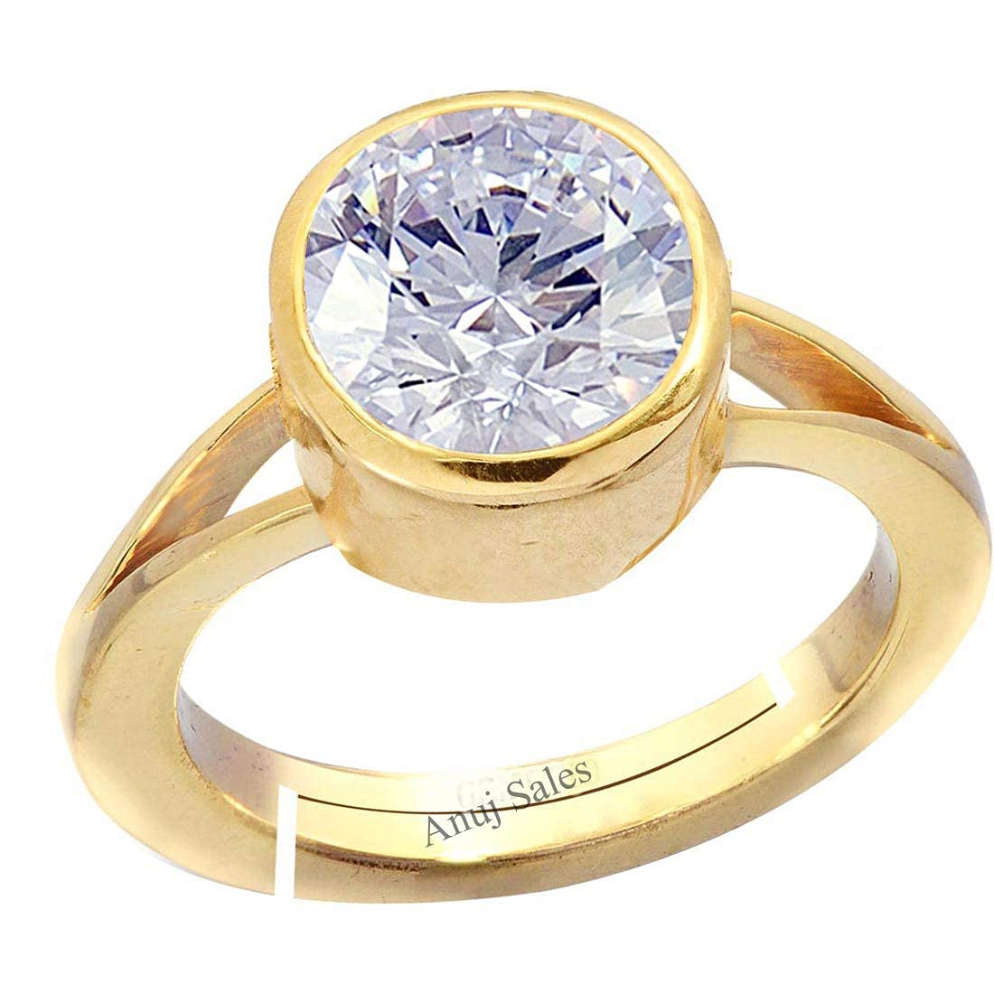 2.25 Ratti American Diamond Natural White Zircon Stone Gold Plated Adjustable Astrological Purpose Ring for Men and Women-image-25