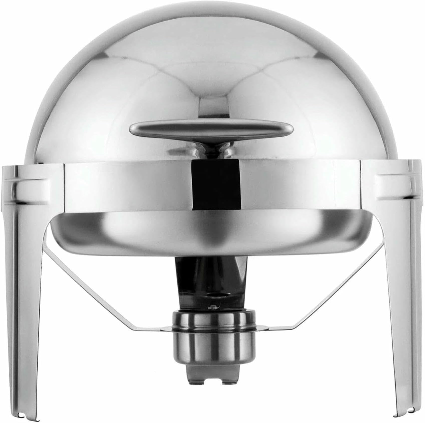 Chafing Dish in Acciaio Inossidabile da 6,8 l con Coperchio a Rullo, scaldavivande Rotondo con teglia per Cibo, teglia per Acqua, Supporto per combustibile per Mantenere Il Cibo Caldo~/