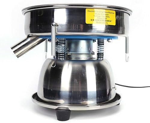 Miniatura 3 de Tamiz de harina 110 V 50 W eléctrico automático tamiz vibratorio máquina de tamiz de acero inoxidable para partículas en polvo, 150 latidosmin (solo