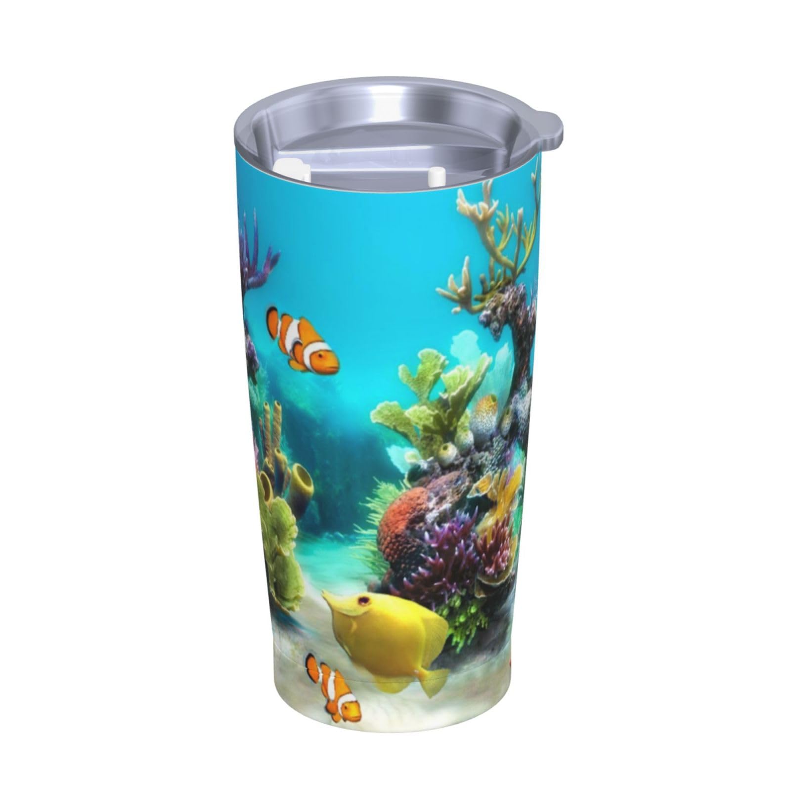 Tazza termica portatile della tazza dell'automobile della tazza dell'acciaio inossidabile stampata del pesce tropicale
