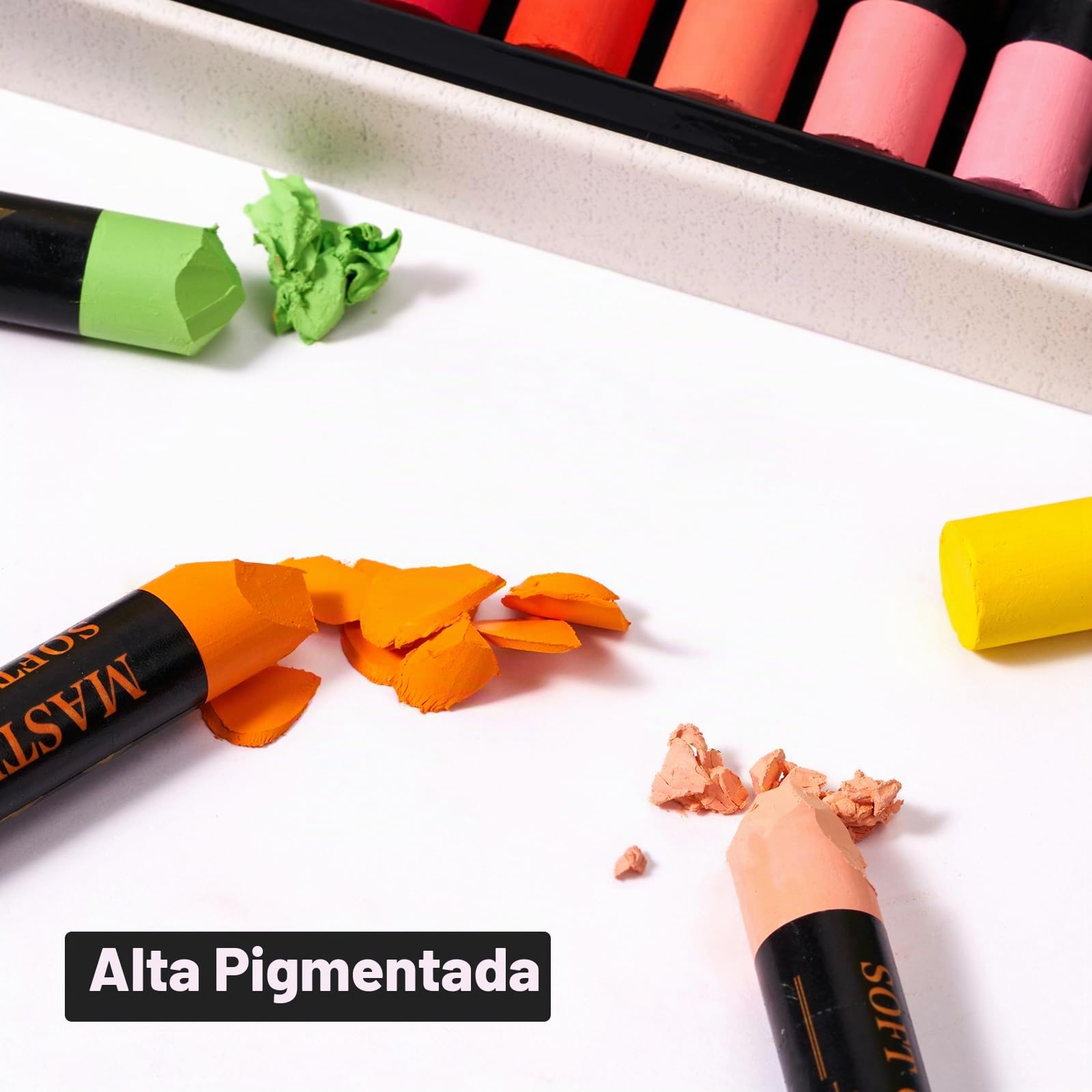LIGHTWISH - Pasteles al óleo profesionales, 48 colores brillantes más 4 blancos, set de 52 pasteles cremosos y pigmentados para artistas, para mezclar, aplicar capas y hacer sombras