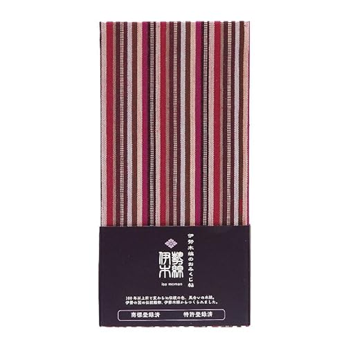 HollyHock おみくじ帖 伊勢木綿-134(縦縞) 手帳 縁起 アルバム ノート 手帳 集め 収集 かわいい 貼る おみくじ帳