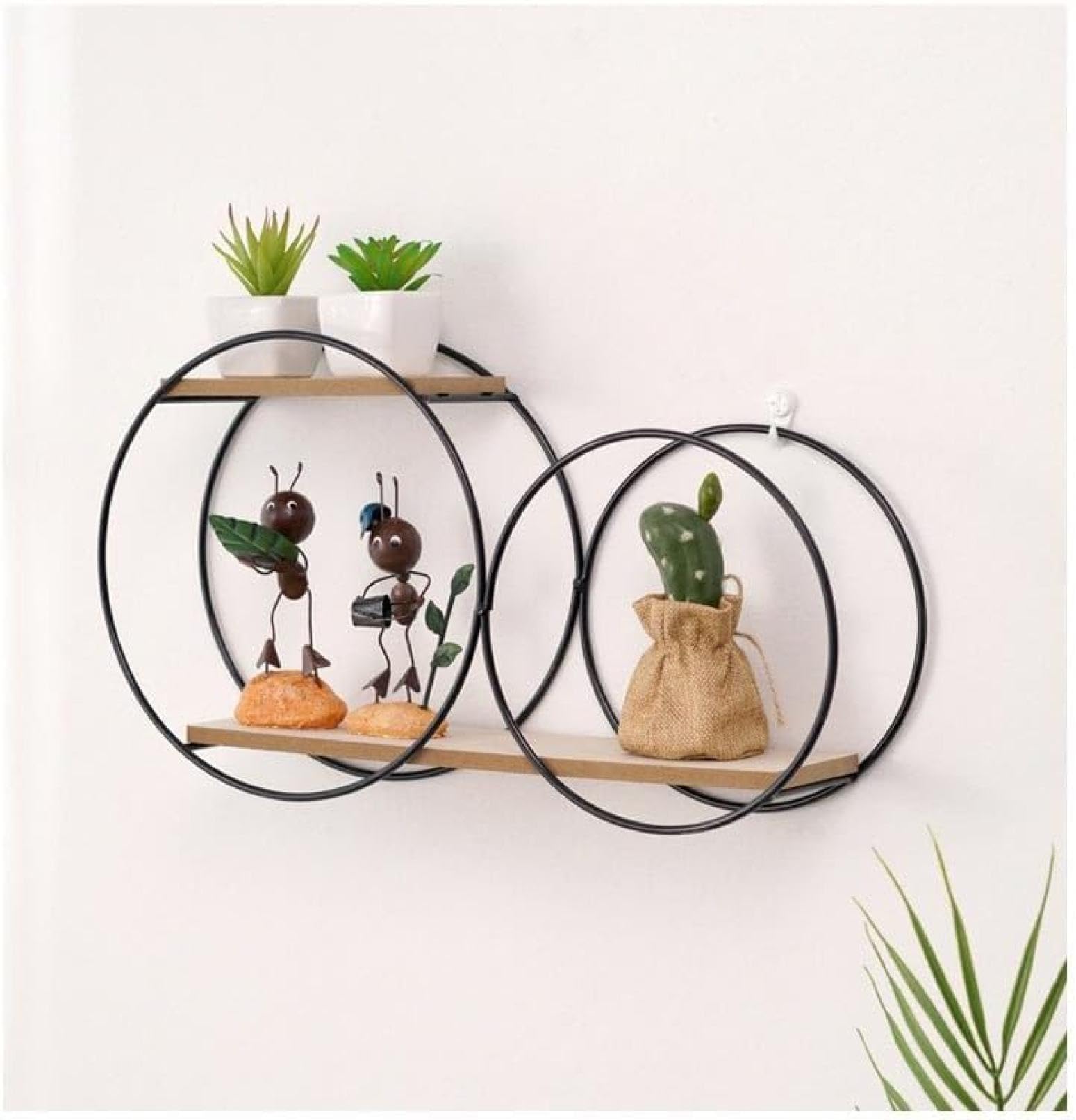Amazon｜ウォールシェルフ ウォールラック木製 壁掛け 棚 円形 丸