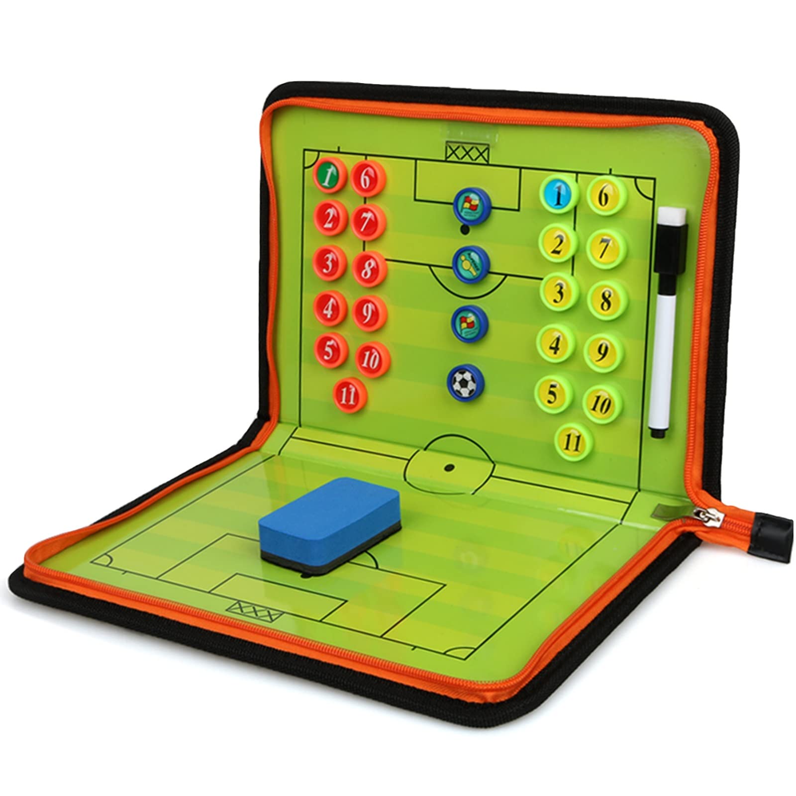 Tableau tactique football magnétique pliable pour éviter la perte des pions de jeu