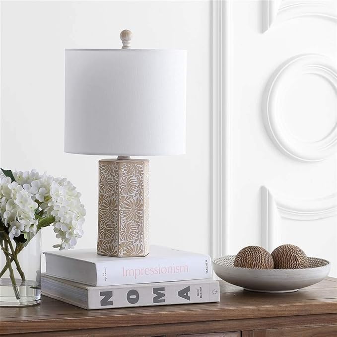 Lámpara de Mesa SAFAVIEH Eliseo Beige 19 pulgadas LED miniatura 5