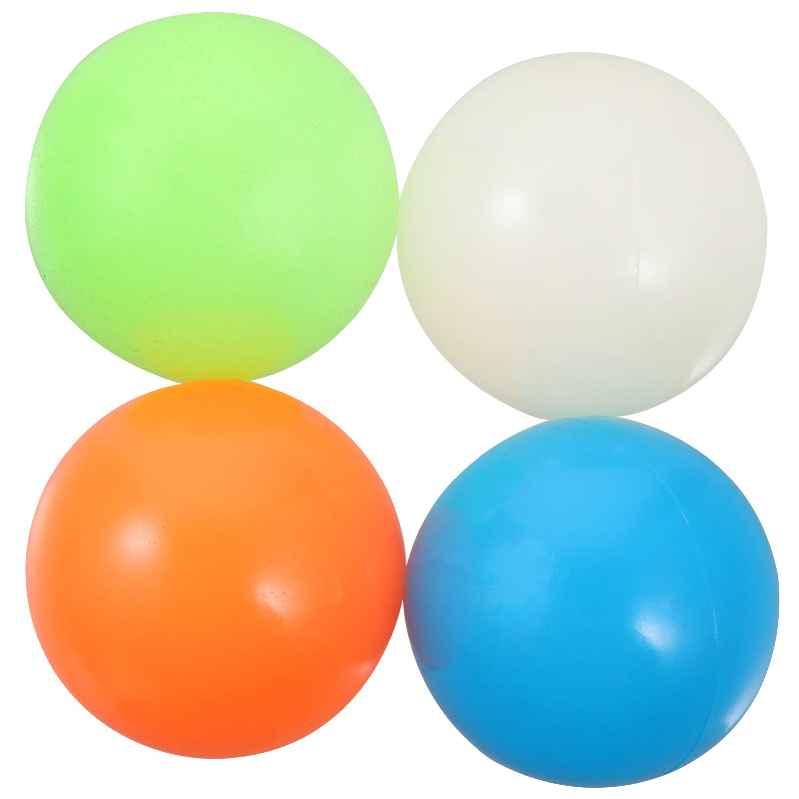 Cabilock 8pcs 45mm Fluorescent Sticky Target Stress Reliever Balls 4 Colors Globules Sticky Wall Stress Balls Pressure Anxiety Relief Toys for Both Kids Adults 45mm