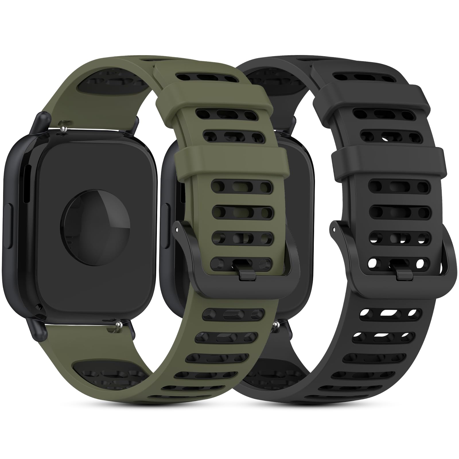 SenMore Cinturino per Redmi Watch 5 Active/5 Lite/Xiaomi Mi Watch/S1 Active/S1 Pro/S1/S2/S3/S4/2/2 Pro, 22mm Sportiva in Silicone di Ricambio