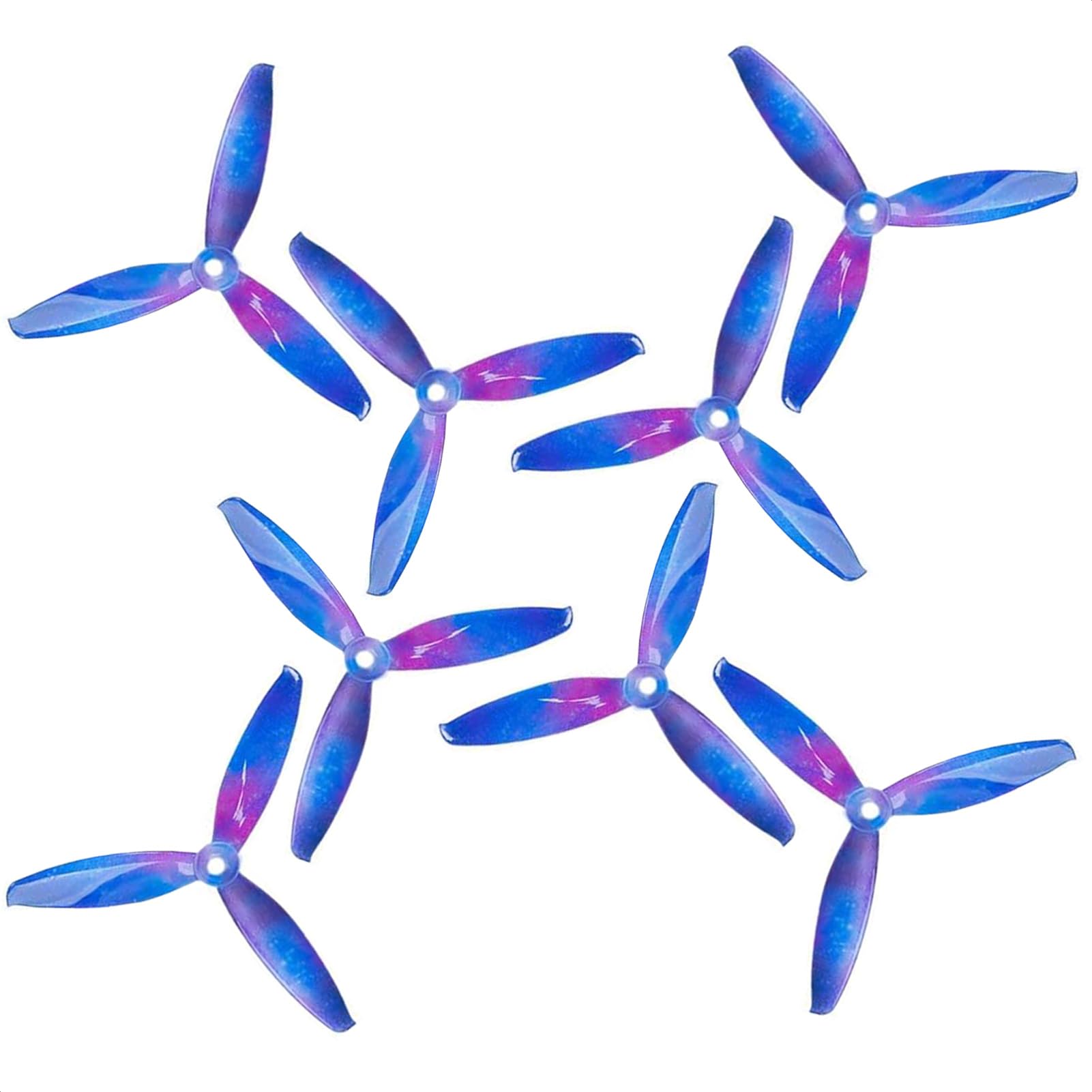 GEMFAN 5043 WinDancer Propeller 5 Inch 3-Blade Props for RC FPV Quadcopter Drone (Starry, 8 pcs - 4 CW, 4 CCW)