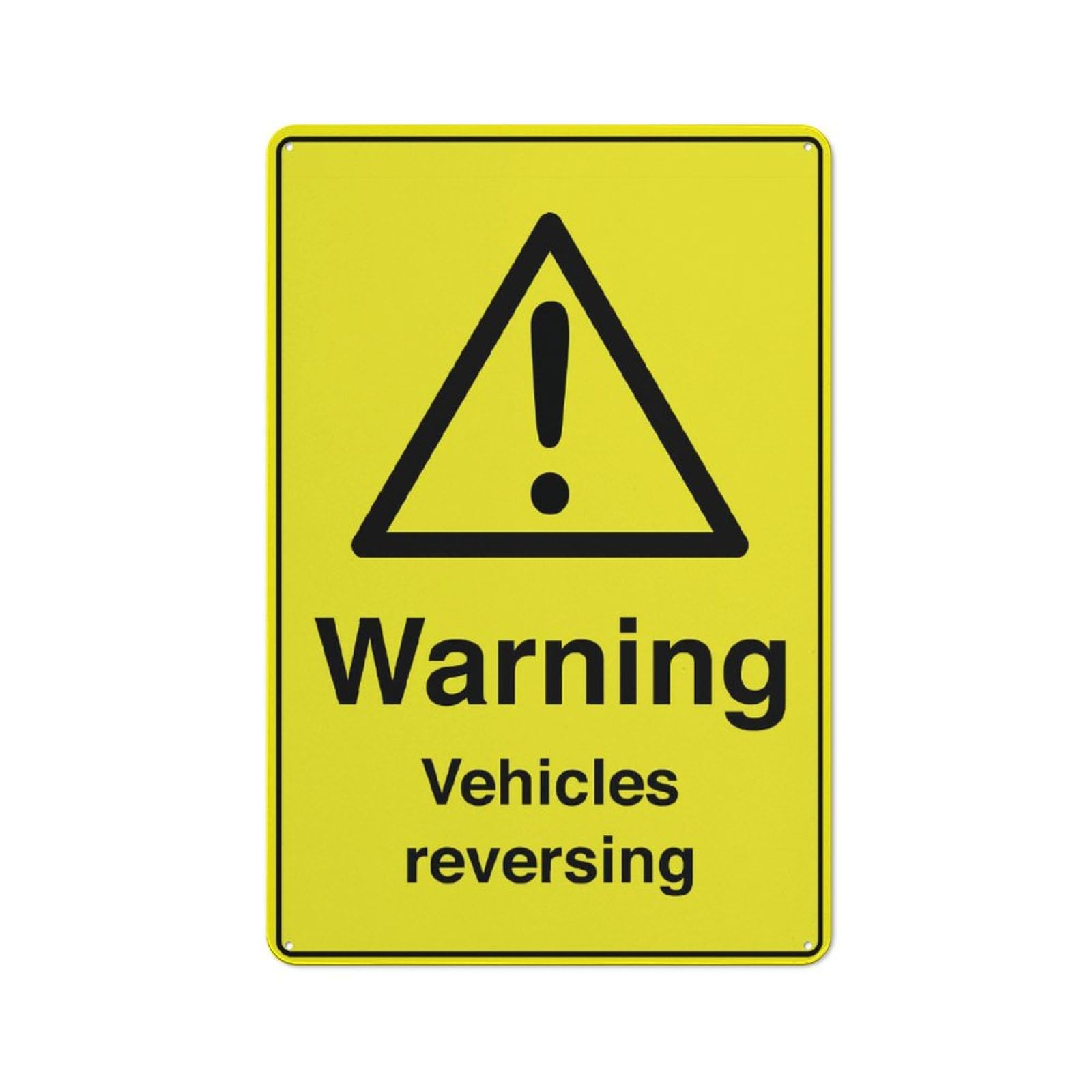 Peiyeety A004 Metal Tin Sign Warning Vehicles Reversing Quote Vintage Metal Wall Art Plaque For Home Living Room Bedroom Farmhouse Patio Rustic Wall Decor 6X8 Inch