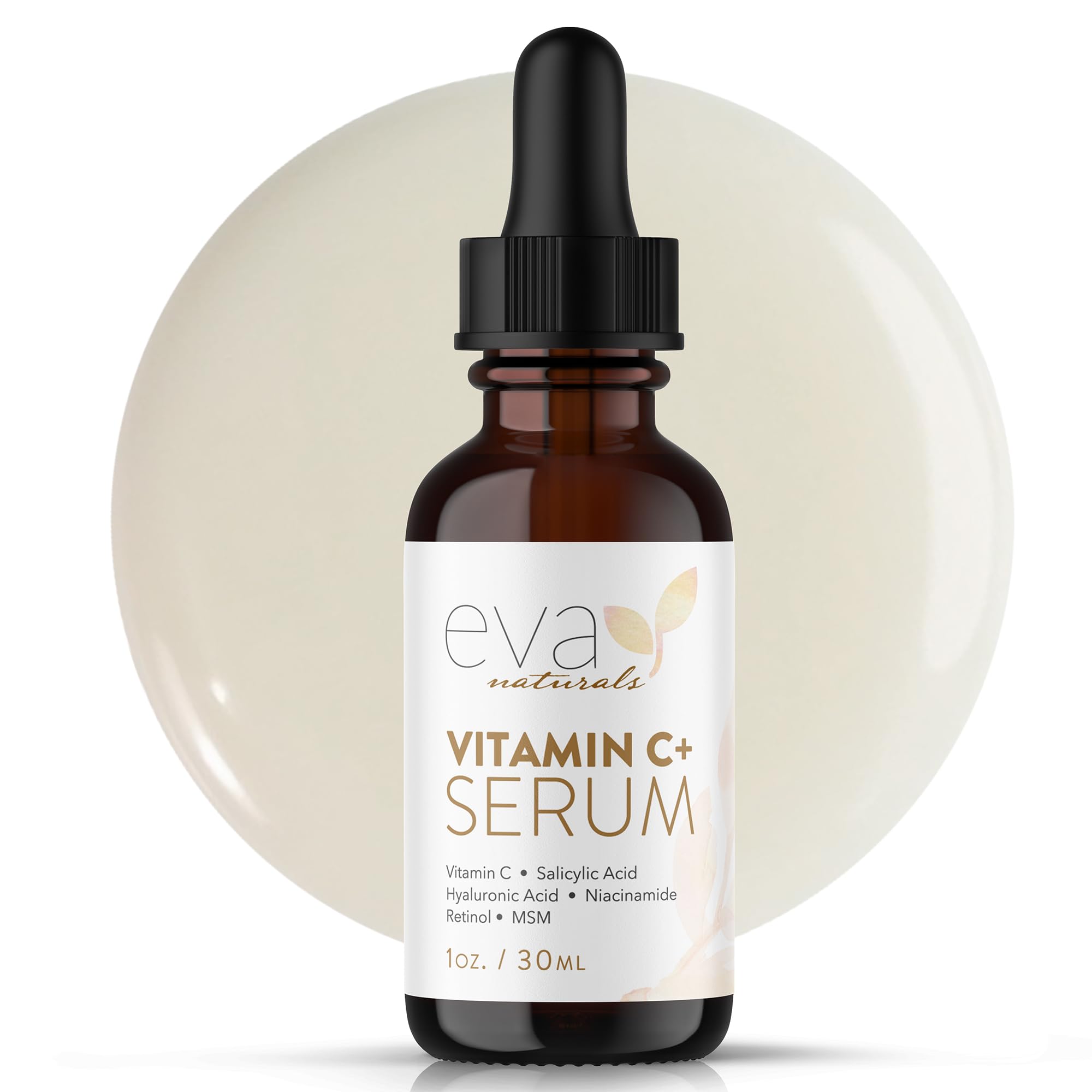 Eva NaturalsVitamin C Serum for Face – Anti Aging Dark Spot Remover with Retinol, Hyaluronic Acid, Niacinamide & Salicylic Acid – Face Serum for Women for Clear, Smooth, Radiant SkinClimatePartner certified