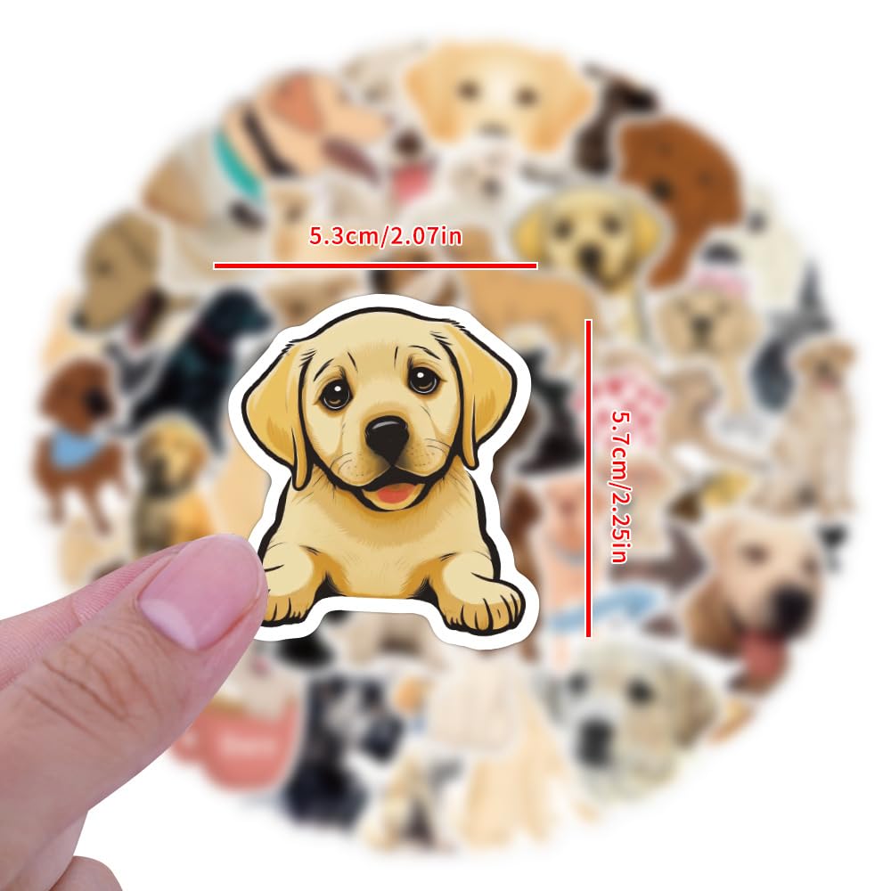 50Pcs Labrador Retriever Stickers for Kids Teens Adults Boys Girls Gift,Aesthetic Stickers Pack for Laptop,Skateboard,Luggage,Car,Bike - Image 2