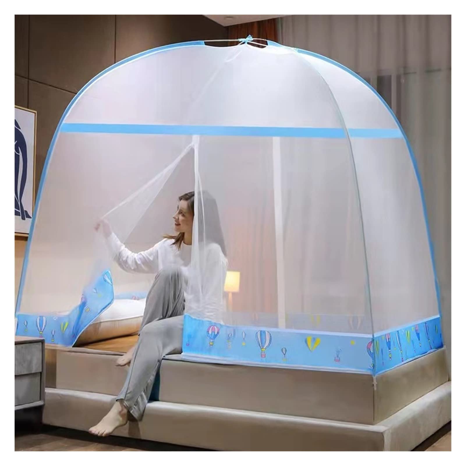 Moustiquaire lit voyage et camping pliable 150x200cm avec double fermeture