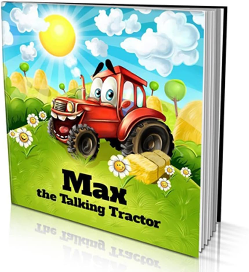 Personalised Story Book by Dinkleboo "The Talking Tractor" for Kids