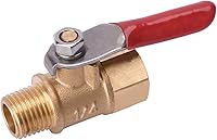 WYNNsky 1/4" Heavy Duty Brass Ball Valve Shut-Off Switch for Air Compressors - Male/Female NPT Threads