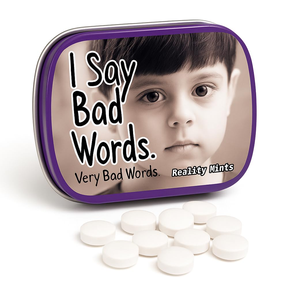 I Say Bad Words Mints - Funny Candy for Teens and Adults - Wintergreen Breath Mints - Funny Mint Tin for Stockings Stuffer - 3 Ounces