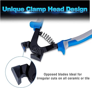 SPEEDWOX 10PCS Heavy Duty Glass Mosaic Nippers Tile Cutting Pliers Set with Tweezers Scrapers Double-ended Hook Spatula Sponge Leather Zipper Bag Stained Glass Tools Mosaic Tools Kit