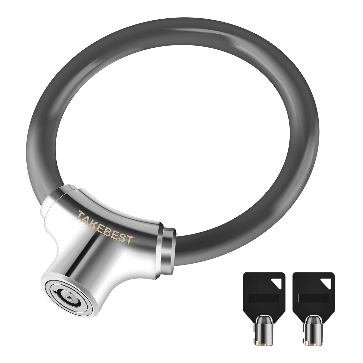 TAKEBEST Bike Lock 12mm Heavy Duty Portable Bicycle Disc Lock, Mountain Bike Locks, Mini Locks, Bicycle Locks That can be Connected Between Locks and Locks, Suitable for All Types of Bicycles