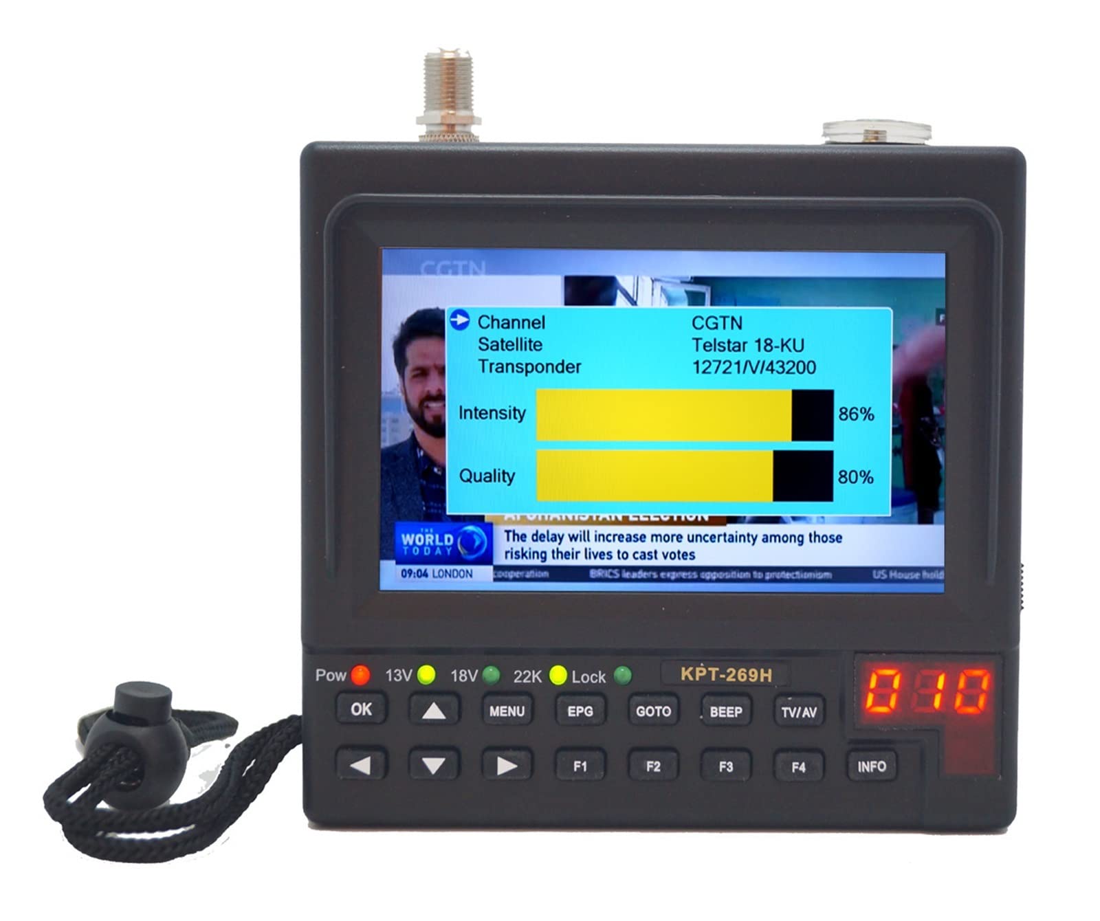 DVB-S2 Satfinder Digital Satellite TV Receptor Finder Meter MPEG-4 Modulador Full HD KPT 269H Decodificador del Receptor
