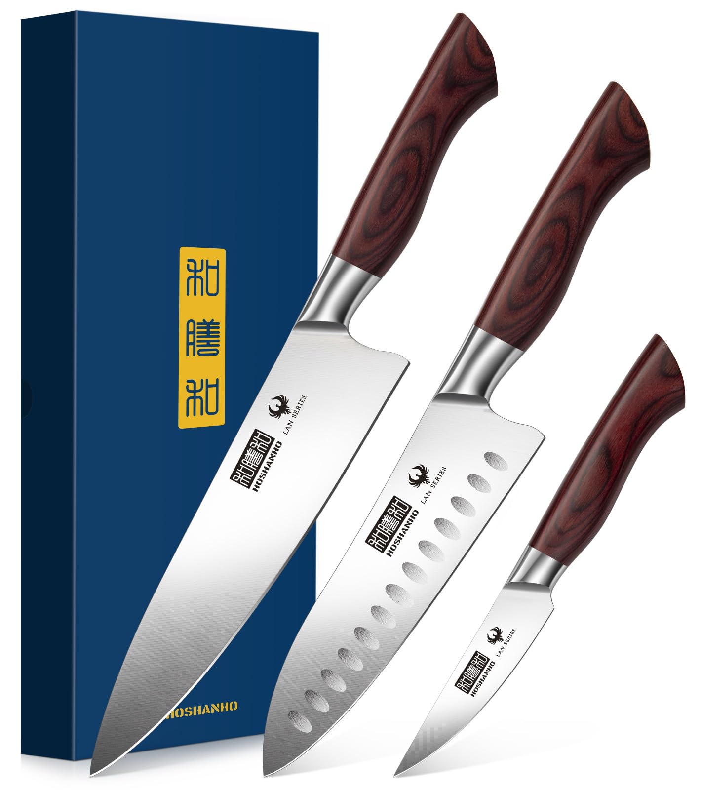 HOSHANHO 3-Piece Kitchen Knife Set - Ultra Sharp -1